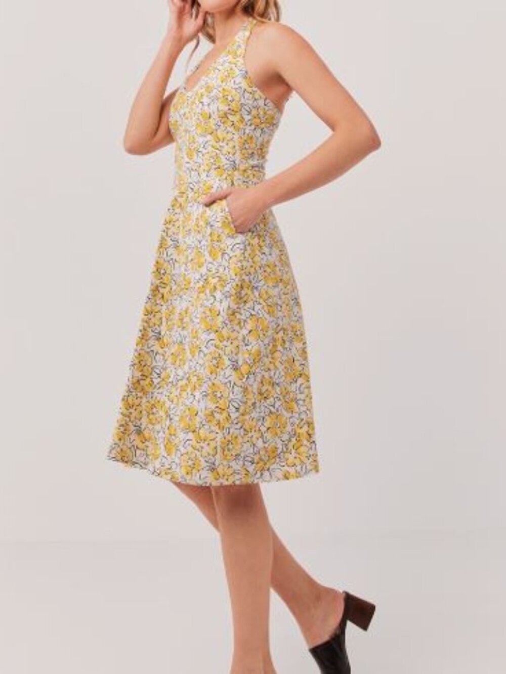 Pact Fit and Flare Halter Dress
